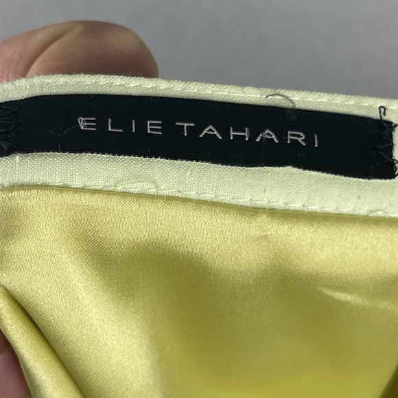 Elie Tahari Ruth Linen Blend Skirt Women 8 Green Ruffle Pencil Career Office NWT - Picture 11 of 16